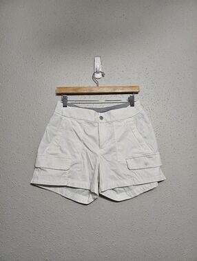 Athleta White Cargo Shorts Women’s Size 6 Lightweight Hiking Utility Outdoor
